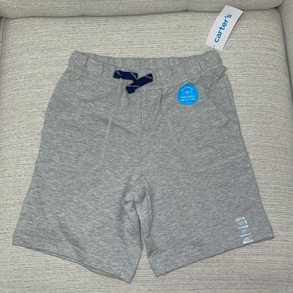 Carter’s Drawstring Cotton Shorts in Gray